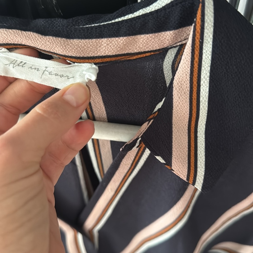 Striped button up top - Picture 2 of 4
